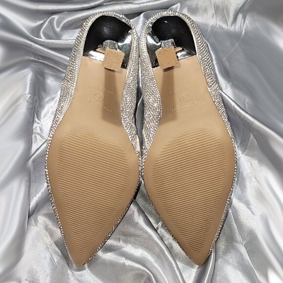 MADDEN GIRL sequin high heel pointy toe ankle boots - ZAVIER - SZ 8 bling! - Picture 5 of 6